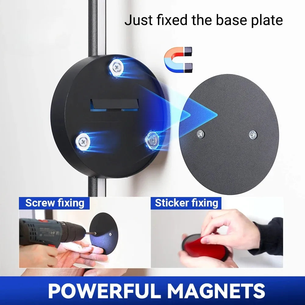Magnetic Rechargeable Black Gold Wall Lamp