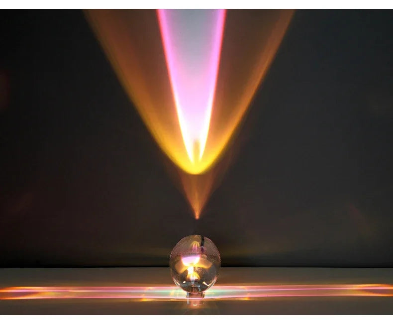 Crystal Sunset Projection Table Lamp