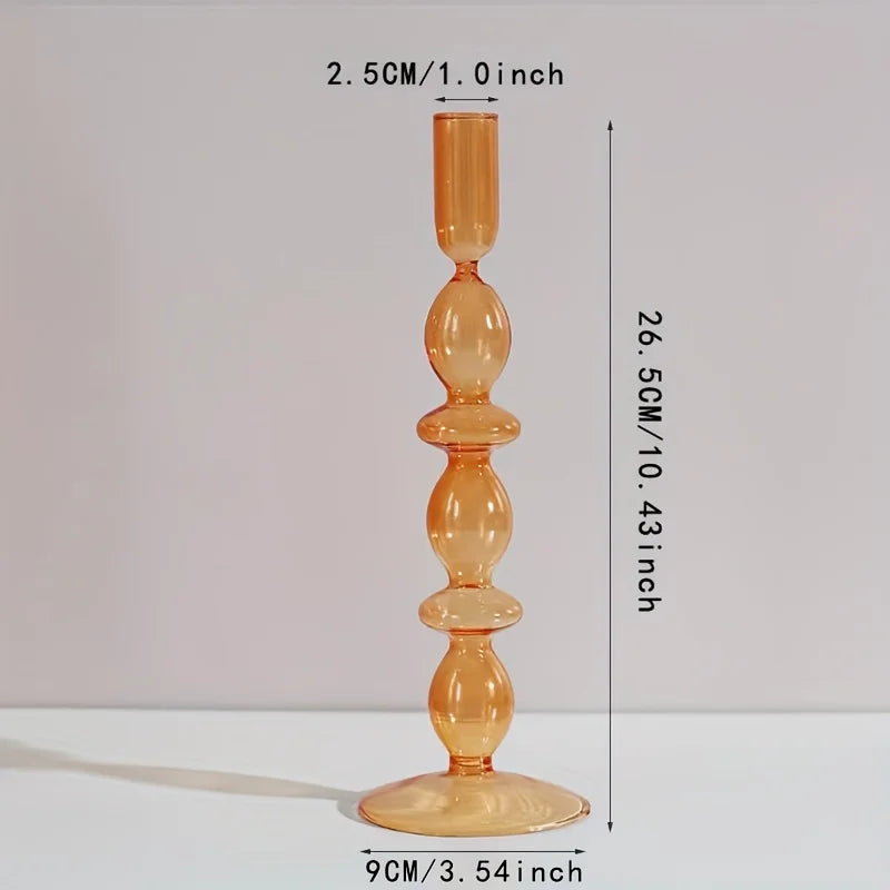 Nordic Glass Candle Holder Vase
