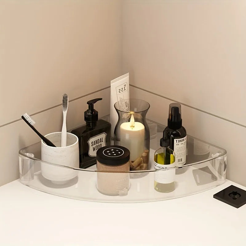 Clear Multi Tier Bathroom Rack