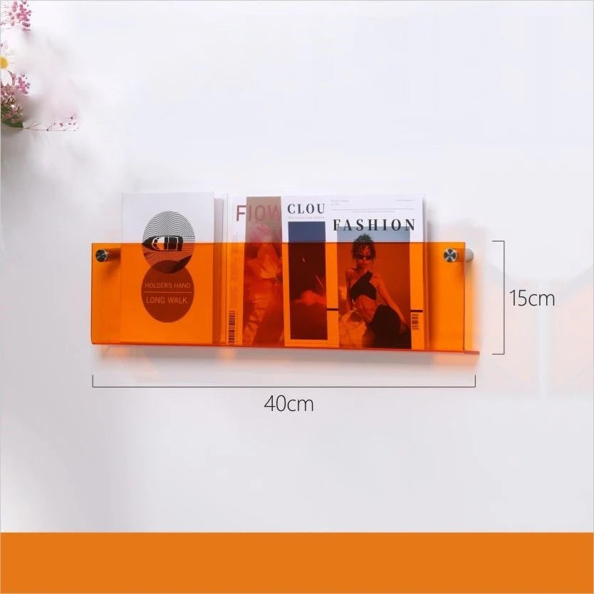 Acrylic Wall Magazine Rack