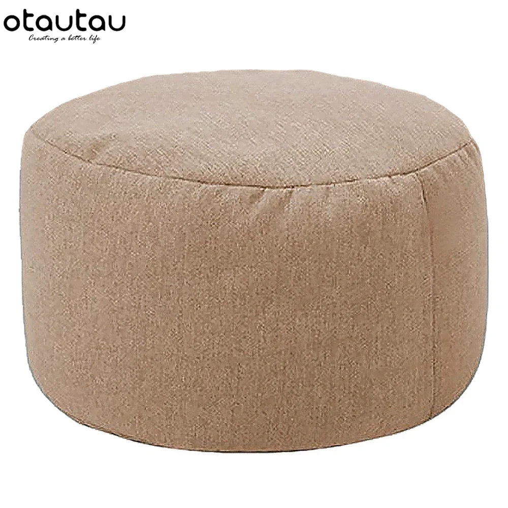 Linen Bean Bag Pouf