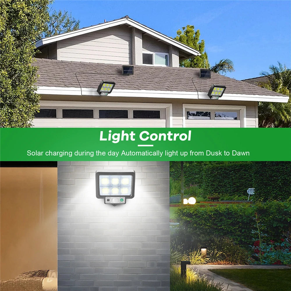 Solar Motion Sensor Wall Light With Remote