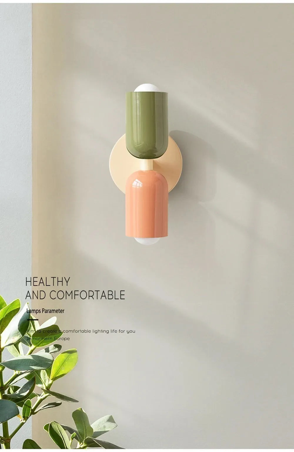 Cream Double Head Wall Lamp
