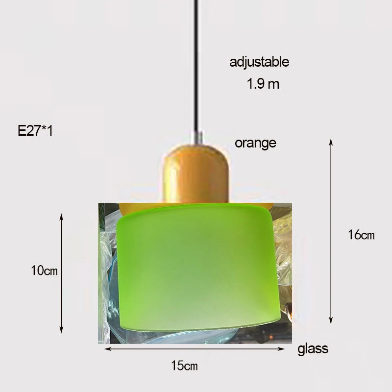 Two Tone Glass Pendant Light