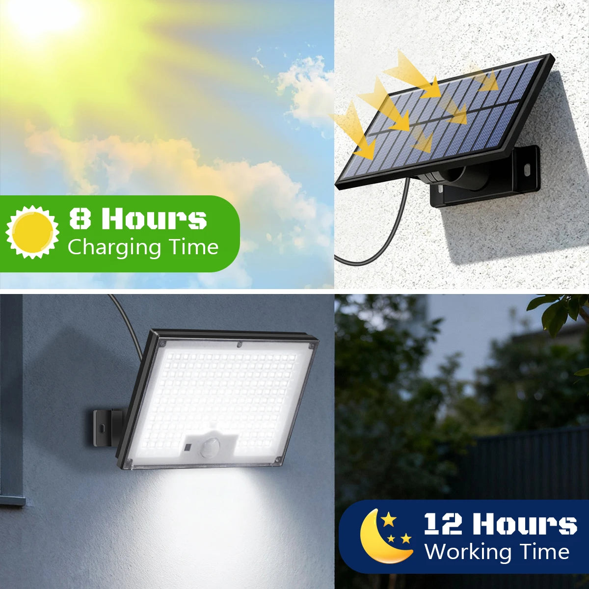 Solar Lights Outdoor with Motion Sensor Solar Flood Lights Waterproof