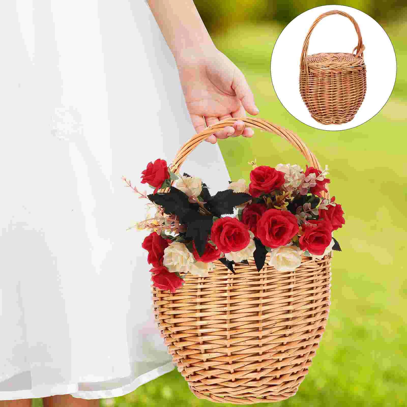 Handwoven Wicker Storage Basket