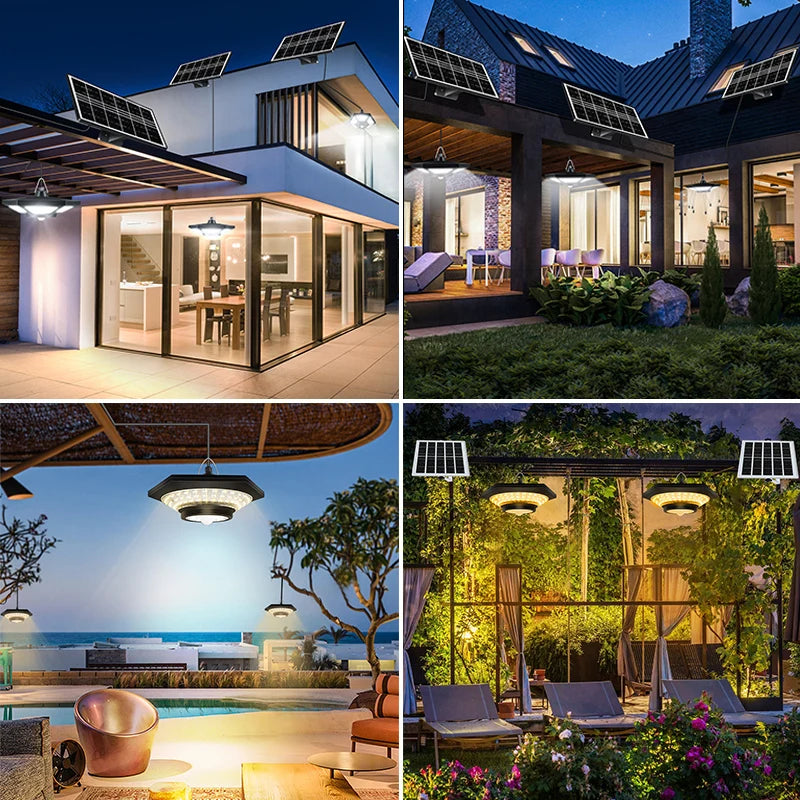 Solar Shed Light Solar Pendant Light Indoor Outdoor 228/180 LED 1000LM