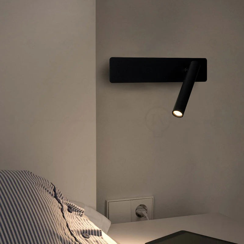 White Swivel Bedside Wall Lamp