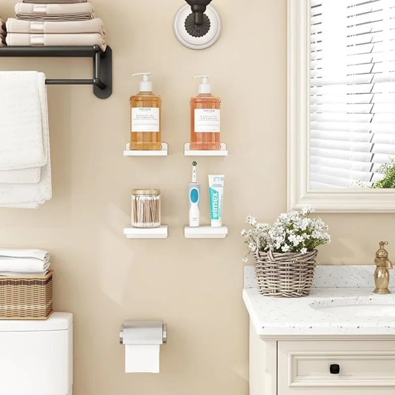 White Floating Wall Shelves, Set of 2 or 4