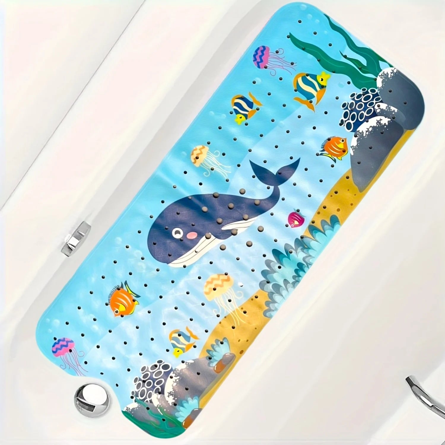 1pc Cartoon Extra Long Bathtub Mat 40x100cm Non Slip Bath Mat