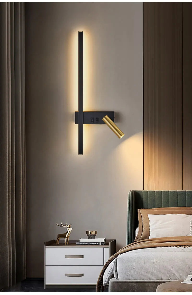Minimalist Black and White Wall Lamp