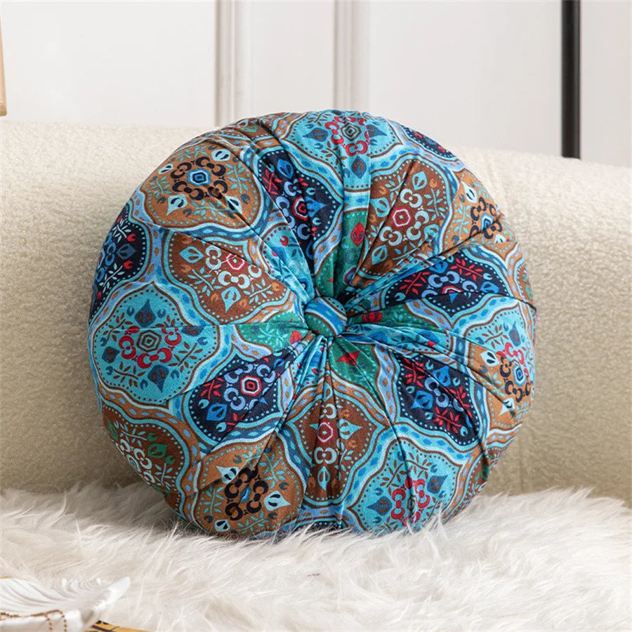 Floor Pillow Round Large Pillow Seating Meditation Pillow Inserts Bohemian Cushion Mandala Circle Cushion for Indoor Outdoor