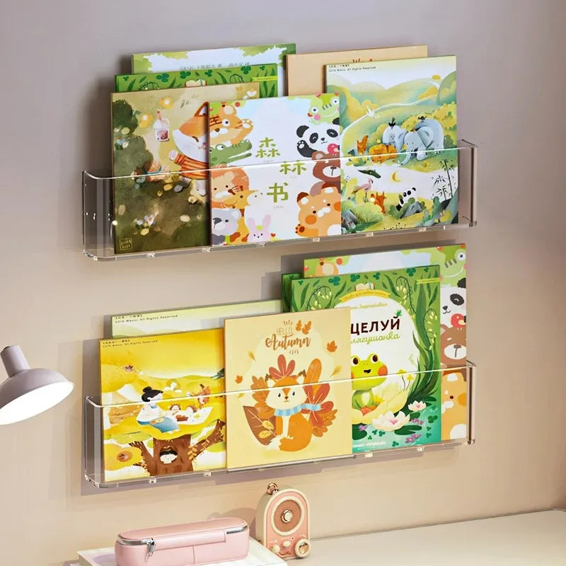 Wall Mounted Book Display Shelf