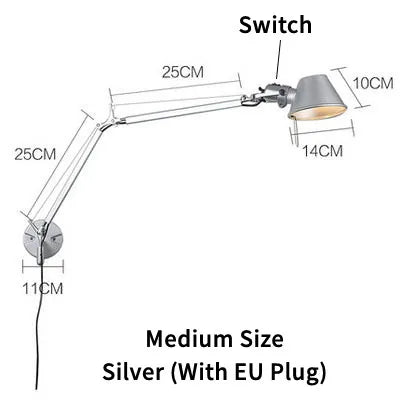 Modern LED Wall Lamp Telescopic Swing Arm E27 Living Room Sconce