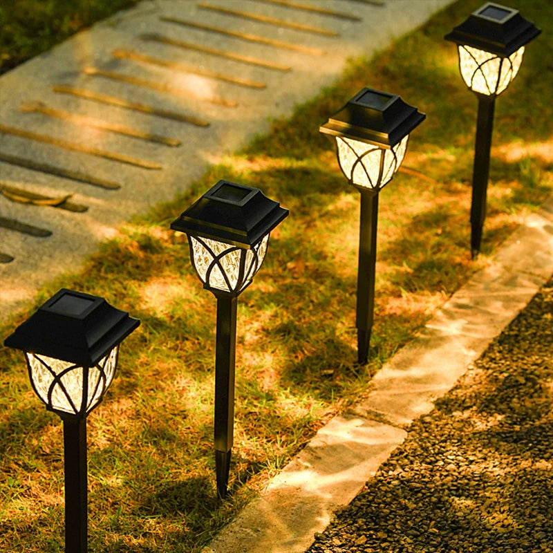 1-10 Pack Solar Yard Lights Bright Lawn Lights Outdoor Waterproof Led