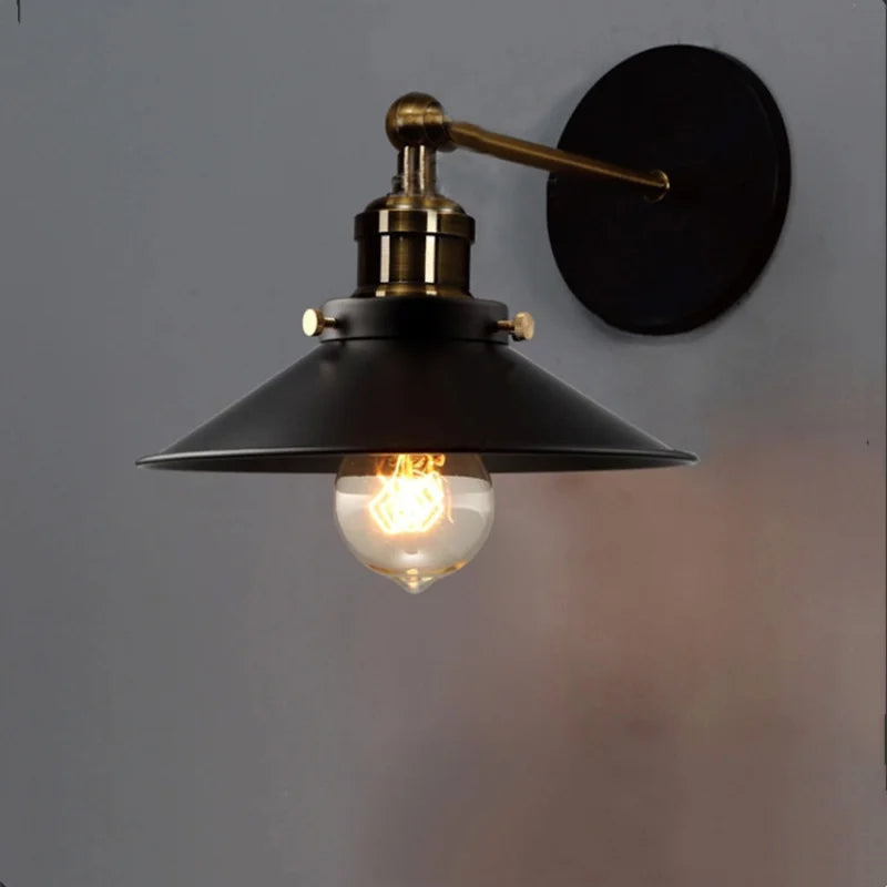 American Industrial Iron Wall Lamp