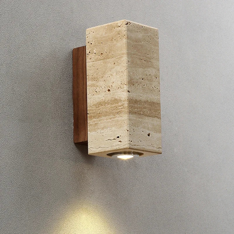 Travertine Wabi Sabi Wall Lamp