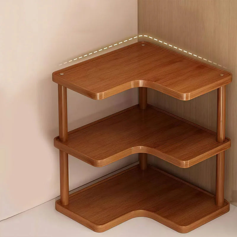 Wooden Tea Room Storage Rack