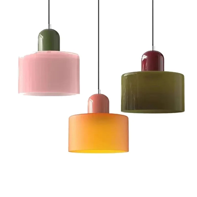 Vintage Stained Glass Chandelier for Bedside and Dining