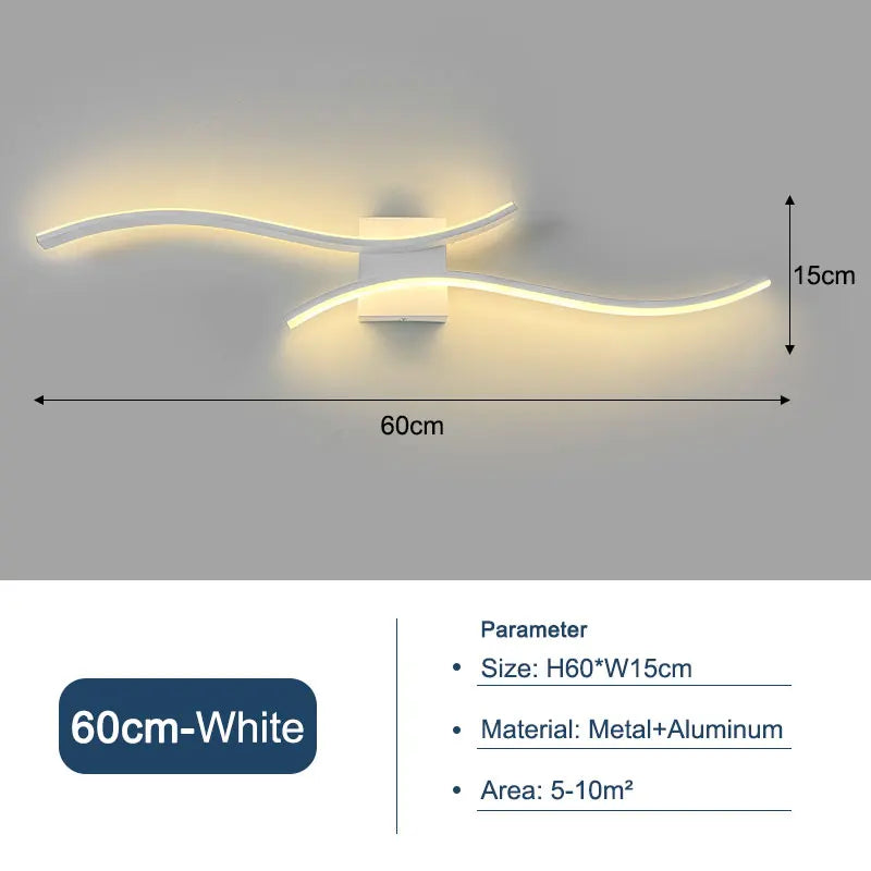 Indoor LED Wall Lamps for Corridor Bedroom Aluminum LED Wall Sconce