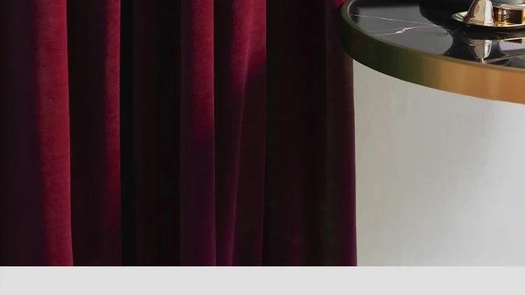 Burgundy Velvet Blackout Curtain