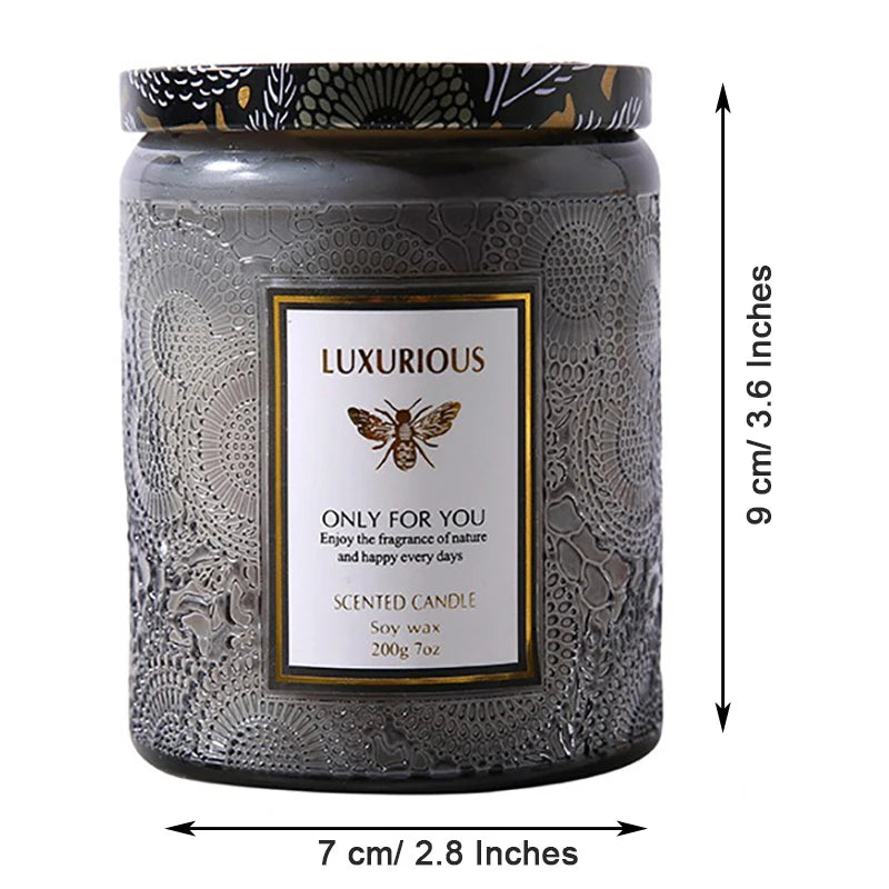 7 OZ Jar Scented Candle, Natural Soy Candle, Serenity Aromatic Candles