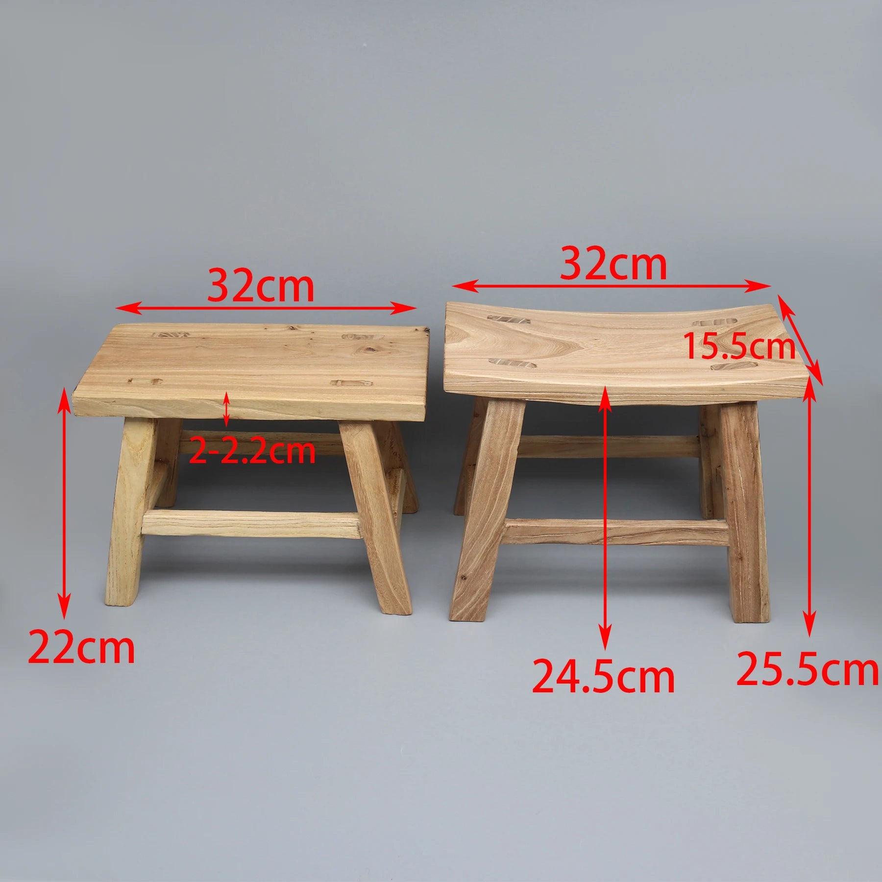 Mortise and Tenon Solid Wood Stool