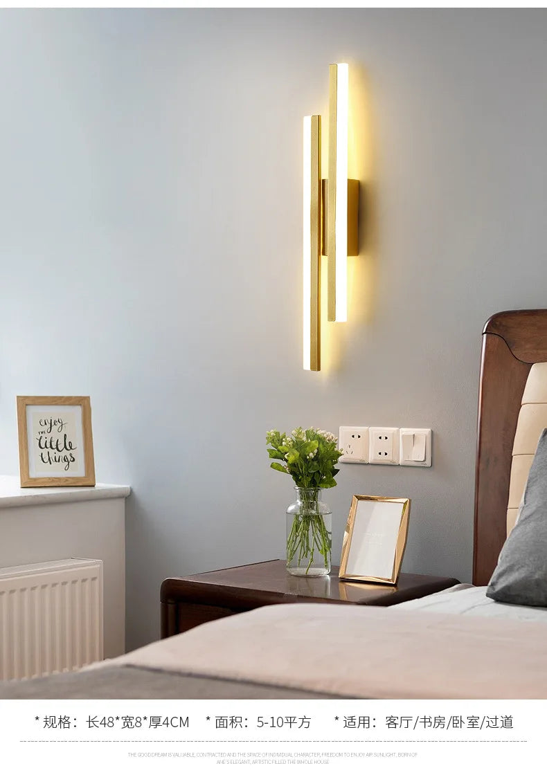 Copper Line Acrylic Wall Sconce
