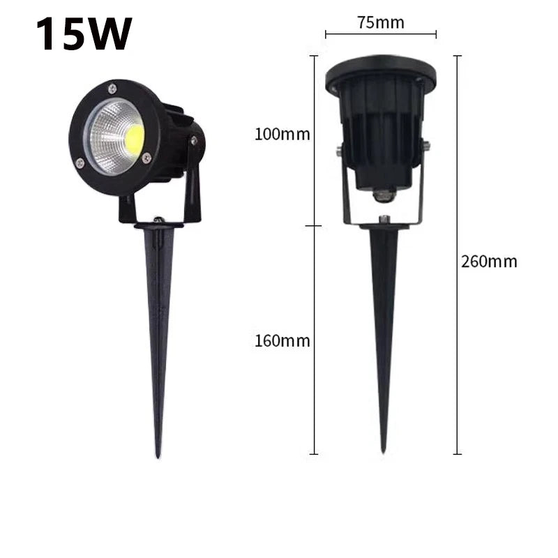 LED Garden Lawn Spike Light Set
