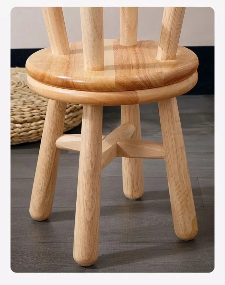 Solid Wood Small Round Stool