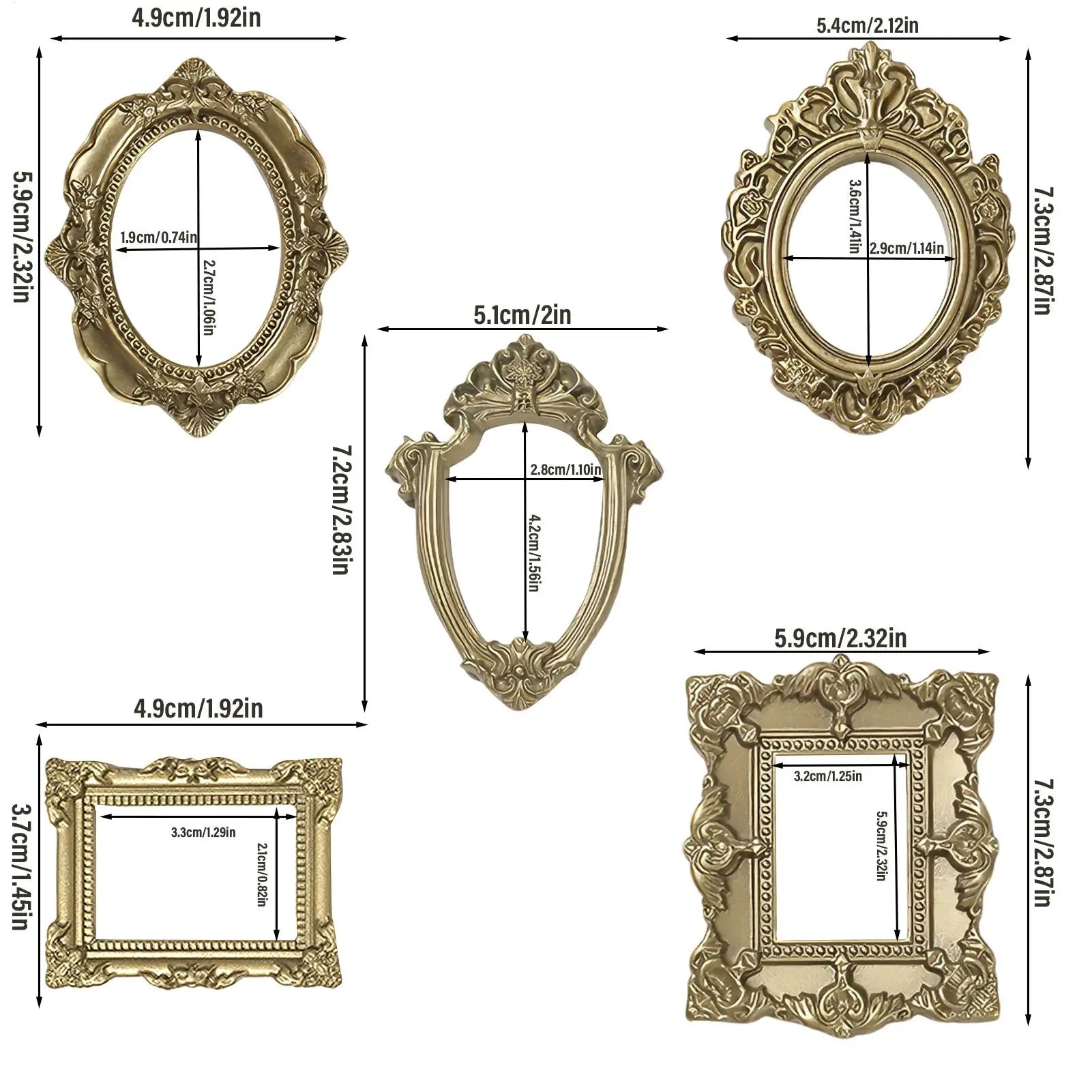 Miniature Frame Set of 5