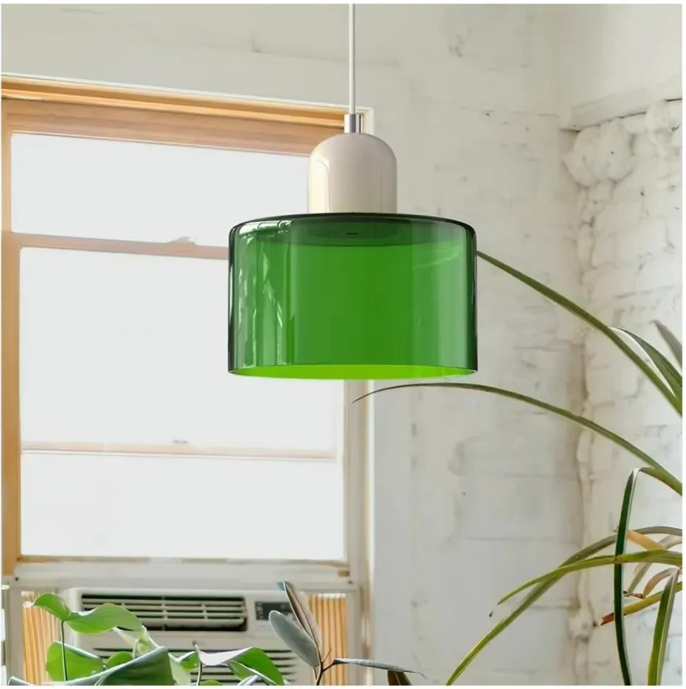 Vintage Stained Glass Chandelier for Bedside and Dining