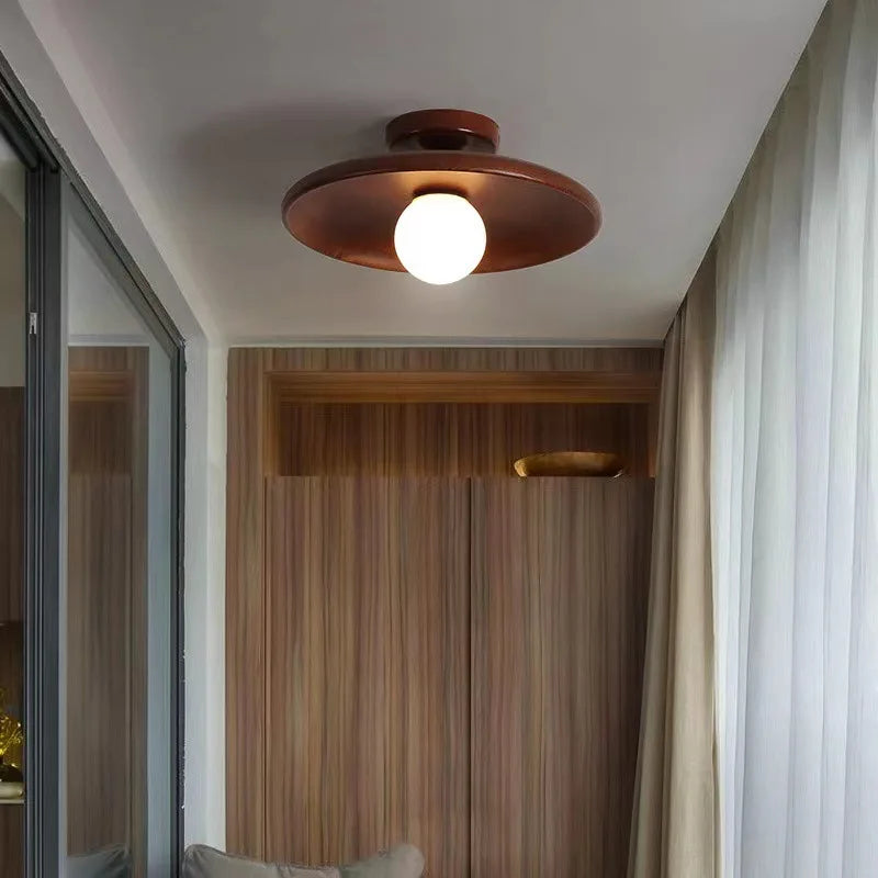 Walnut Wood G9 Ceiling Light