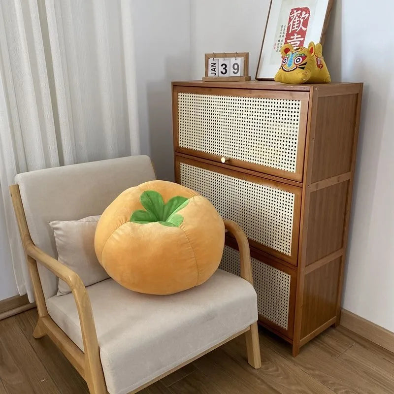 ins cute soft cute mushroom tomato futon cushion bed cushion doll throw