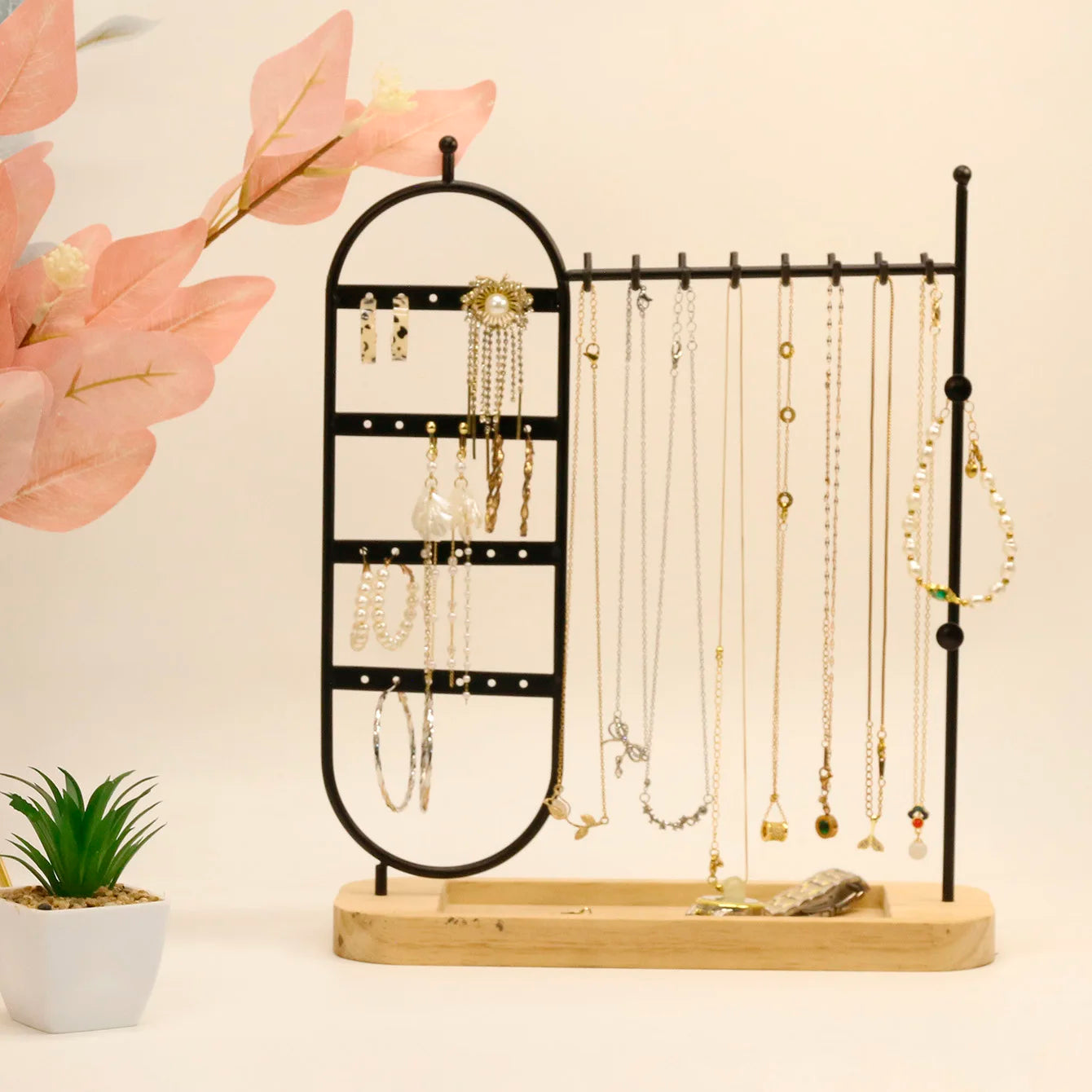 Solid Wood Jewelry Rack