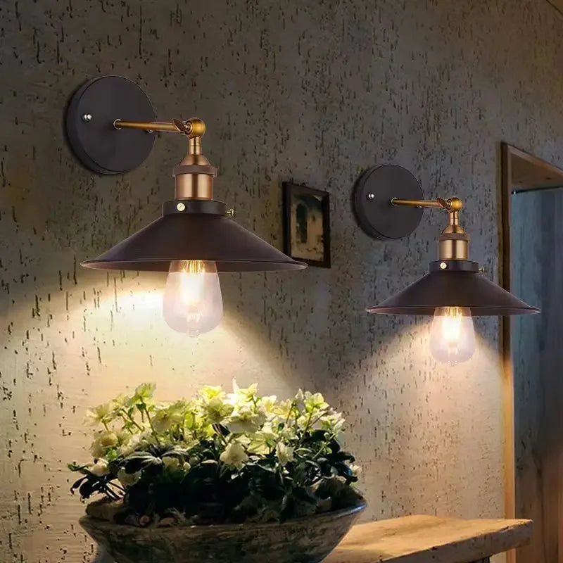 American Industrial Iron Wall Lamp