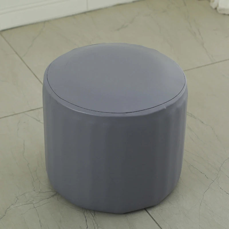 Stretch PU Leather Ottoman Cover