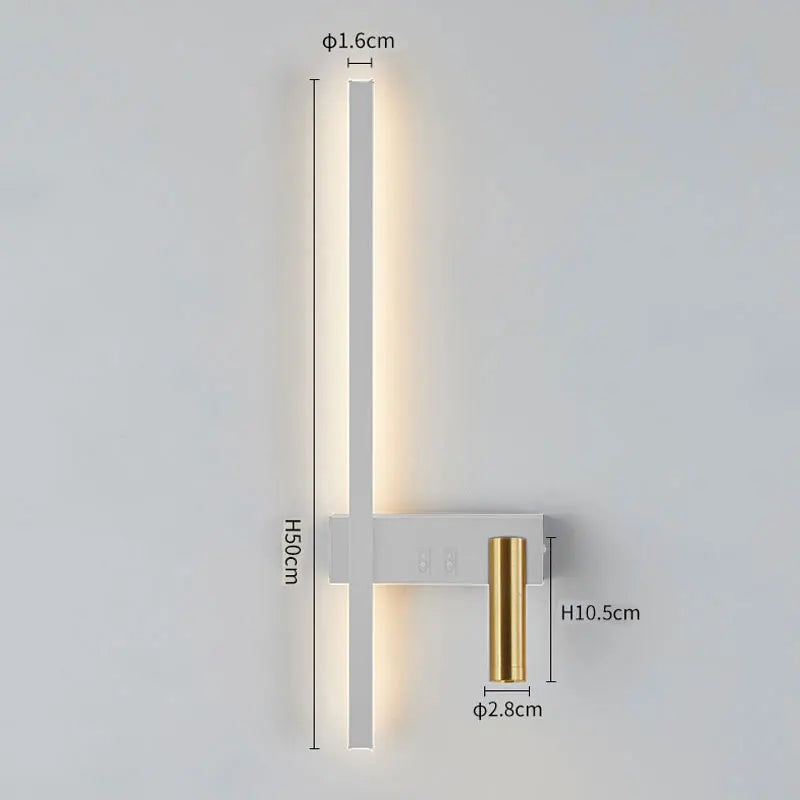 Wall lamp Nordic modern black and white minimalist living room sofa