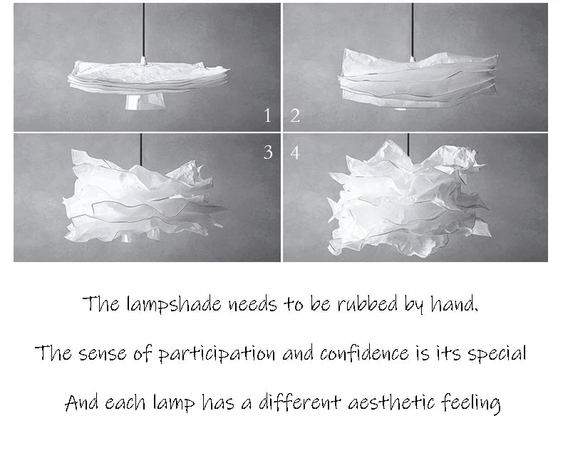 White Paper Cloud Pendant Light