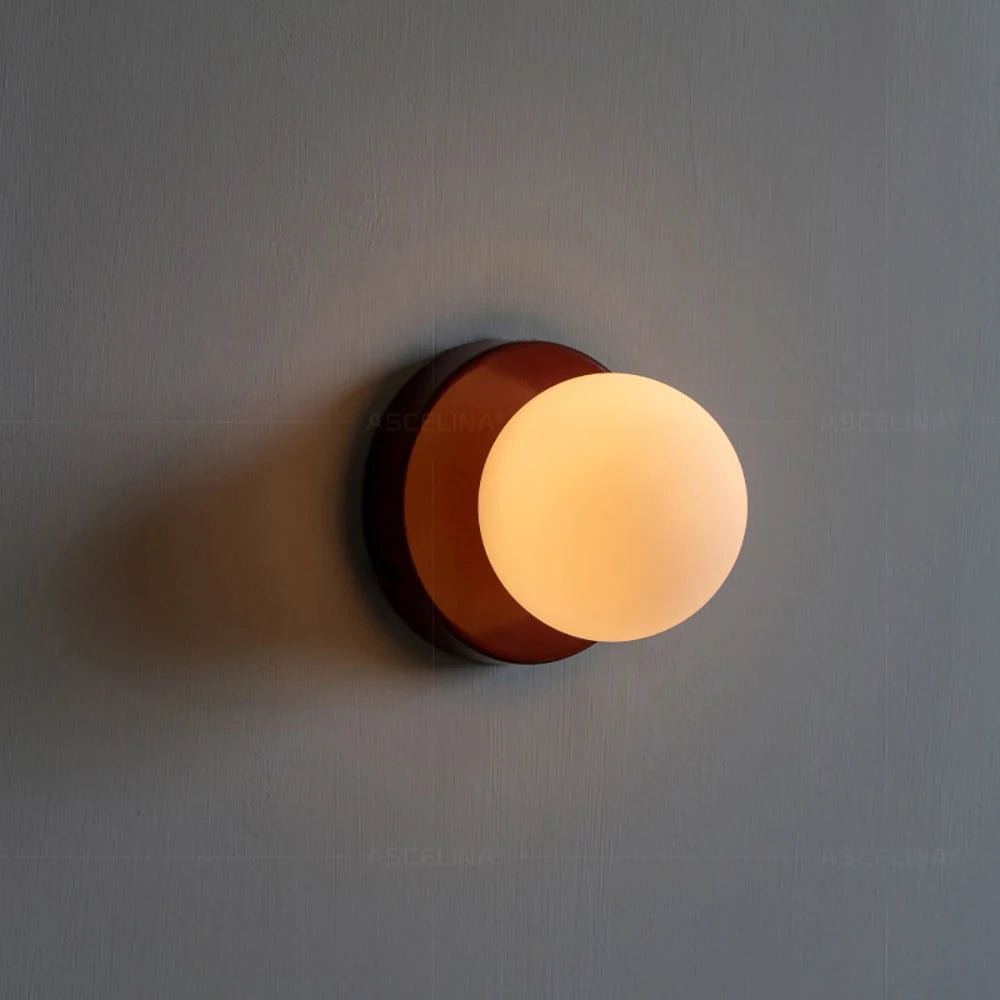 Nordic LED Glass Wall Lamp Minimalist G9 Base Orb Sconce