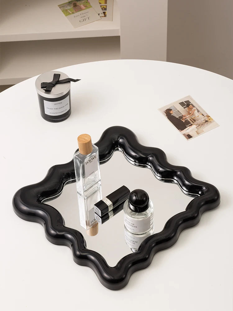 Square Corrugated Vanity Mirror
