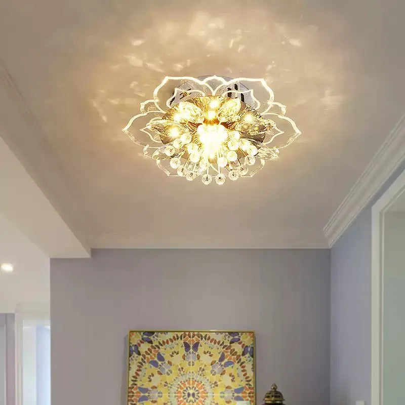 Crystal Flower LED Ceiling Light