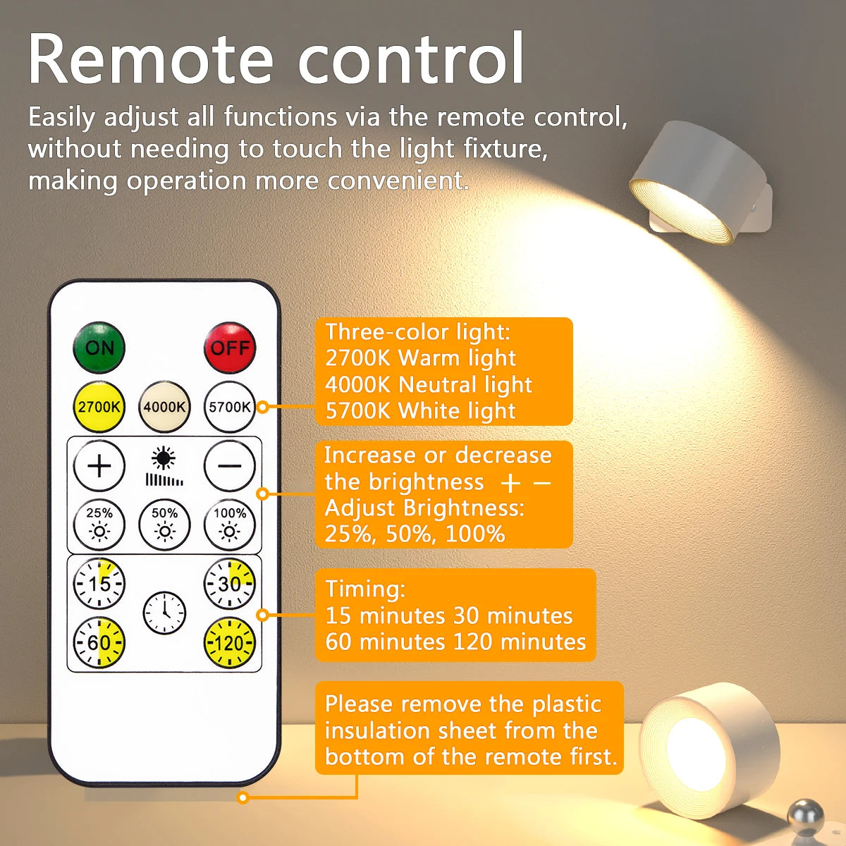 Magnetic Rechargeable Spot Wall Light