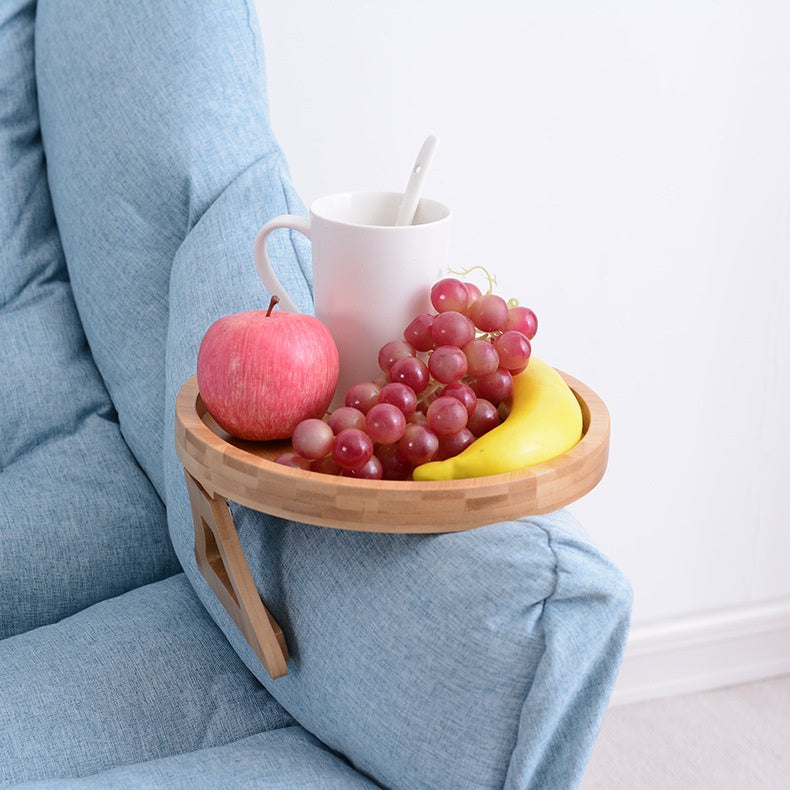 Bamboo Sofa Armrest Clip On Tray