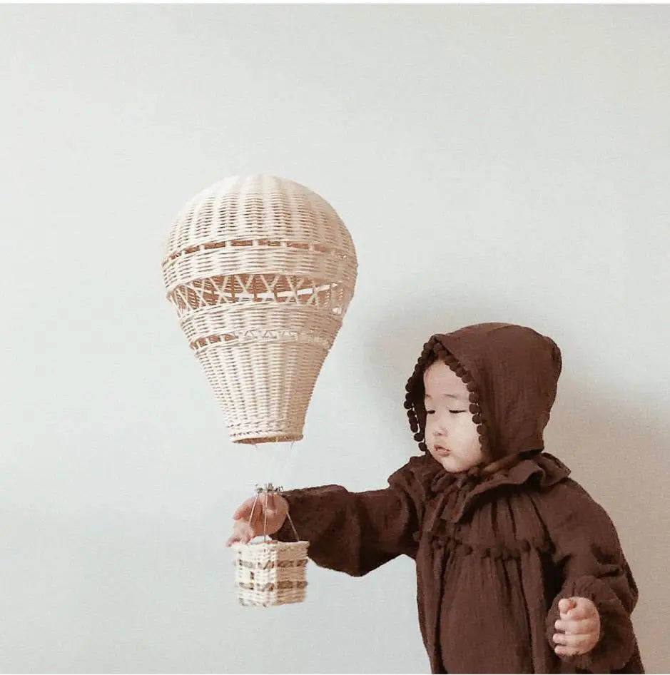 Rattan Hot Air Balloon Decor Hand-woven Wall Hanging Decor