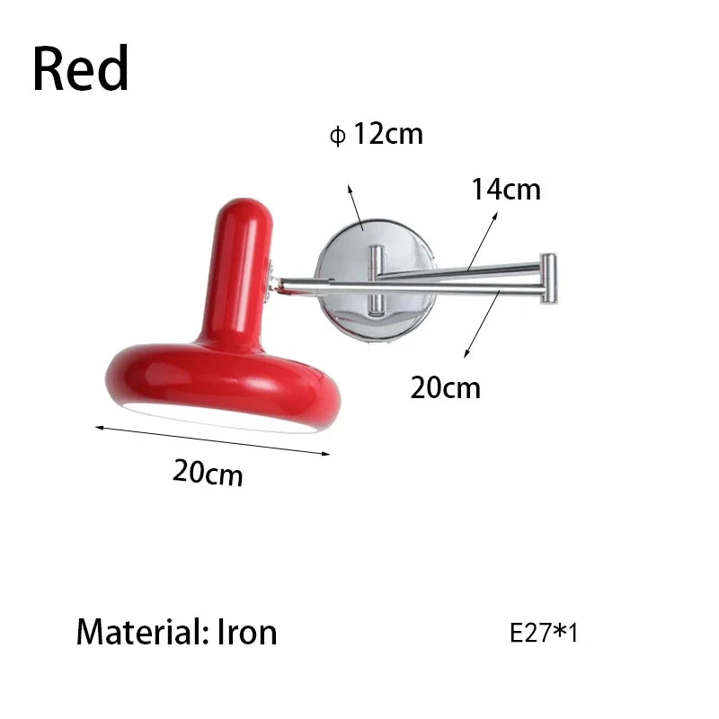 Nordic Modern Retractable Rotatable Swinging Retractable Wall Lamp