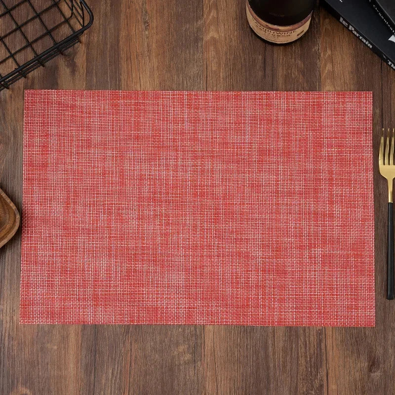Washable Vinyl Woven Placemat Set