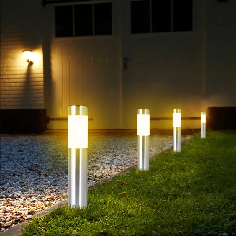 Solar Garden Pathway Lights Outdoor Waterproof LED Lighting Ground Plug