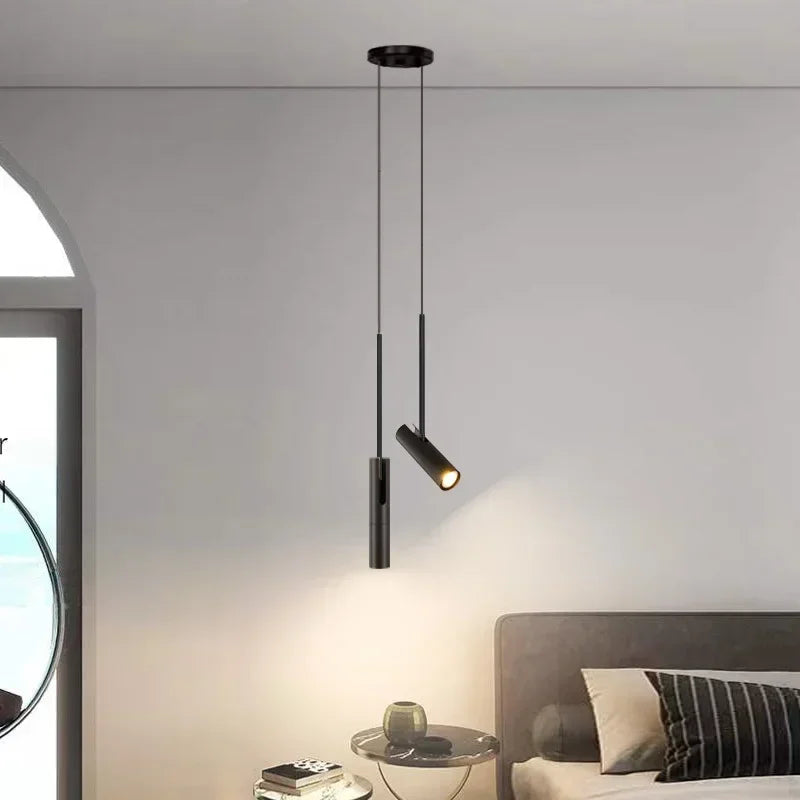 Nordic Black LED Bedside Pendant